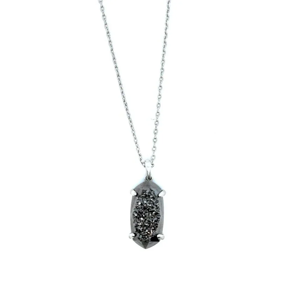 Kendra Scott Platinum Druzy‎ Necklace